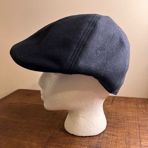 Cremieux newsboy hat, L/XL, Navy